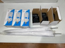 Photography Lighting:  3x Lights, 2x Umbrella Diffusers, 3x Tripods, & Carry Bag