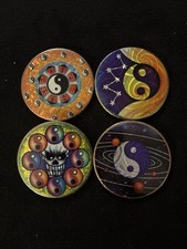 Vintage Lot Of POG Slammers Holographic Metal Skull Yin Yang Stars Astro Lot 9