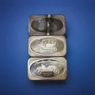 Lot of 3 -1 Oz .999 Fine Silver Art Bars Silver Below Melt 🦅🔥🔥🦅