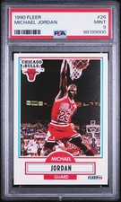 🔥 1990 FLEER MICHAEL JORDAN #26 CHICAGO BULLS MINT PSA 9 🔥