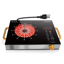 Single Burner Electric Cooktop - Countertop 1800W One Burner Electric Hot Pla...