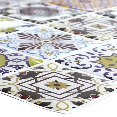 Vinyl Retro Vintage Wandtattoo Brevard Bunt Selbstklebend