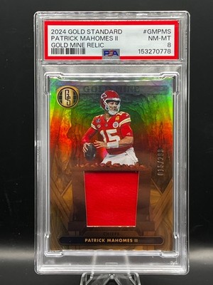 2024 Gold Standard - Gold Mine Patrick Mahomes #15/299 PSA 8 Jersey Number JSY#