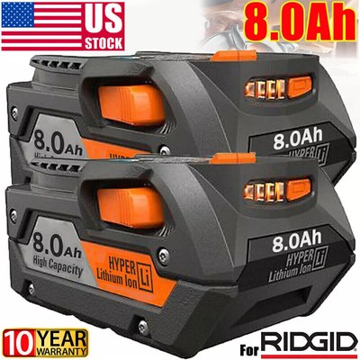 1-4 Pcs For Ridgid R840087 8.0Ah Lithium Battery Rigid 18Volt R840085 Power Tool