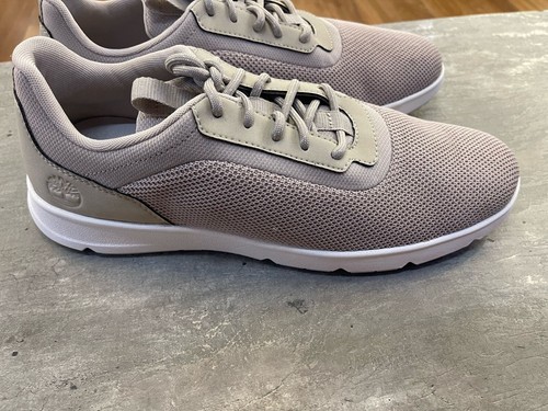 TIMBERLAND MEN'S PARKER STREET LOW LACE SNEAKER LIGHT TAUPE KNIT A6BYP-EX1 - Picture 2 of 9