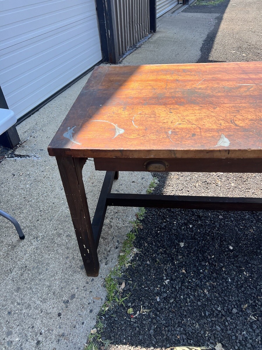 vintage oak Dietzen drawing drafting table 63/33/30.5” old finish