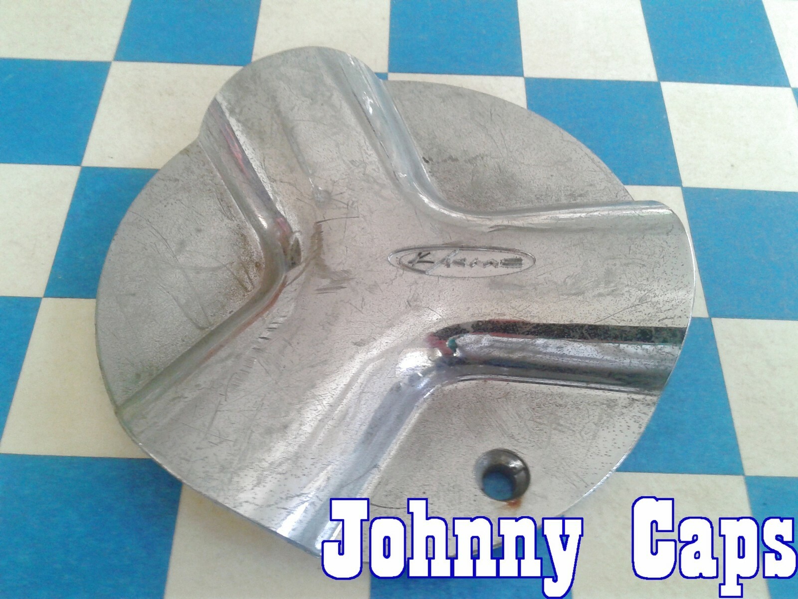 KMC Wheels [58] USED CHROME Center Cap # 11108 REV. 3 Custom Center Cap (QTY. 1)
