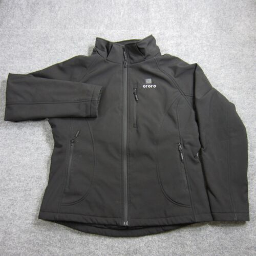 Ororo Heated Jacket Womens Medium Black Full Zip NO BATTERY PACK NO HOOD - Foto 1 di 8