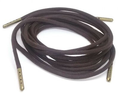 Dark Brown Boot Laces *Guaranteed for Life* 550 Paracord Steel Tip  