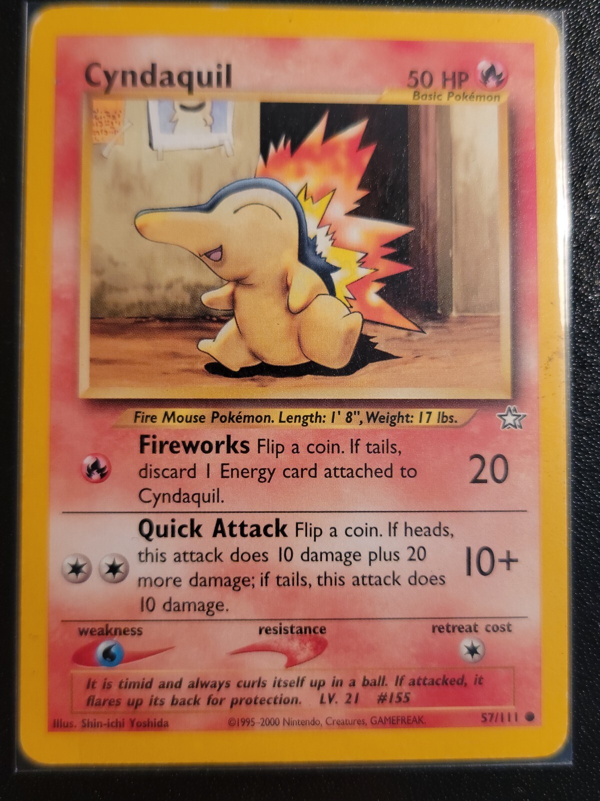 Pokémon TCG Cyndaquil Neo Genesis 57 Regular Unlimited Common