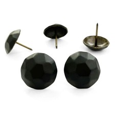 60PCS Big Size 1-Inch Matte Black Upholstery Tacks Vintage DesignDecorative N...