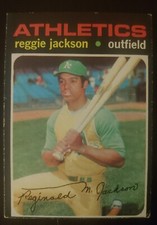 1971 TOPPS REGGIE JACKSON # 20 CB 8 HOF