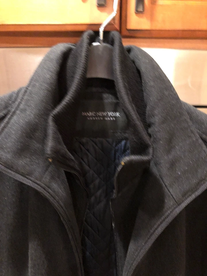 Marc New York Andrew Marc 男式 Peacoat - 大号黑色炭黑色 — 第 2/4 张图片