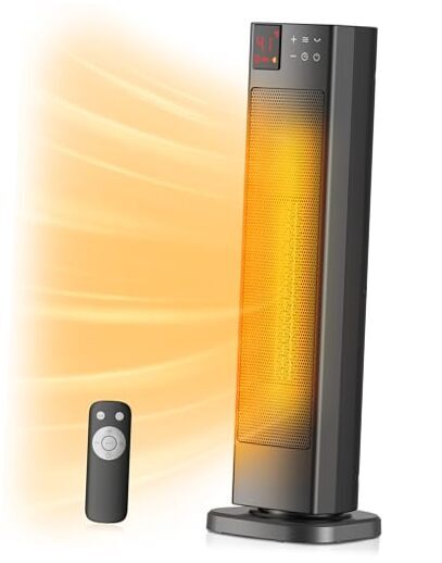 Oscillating Ceramic Tower Indoor Space Heater for Home with Oscillation,