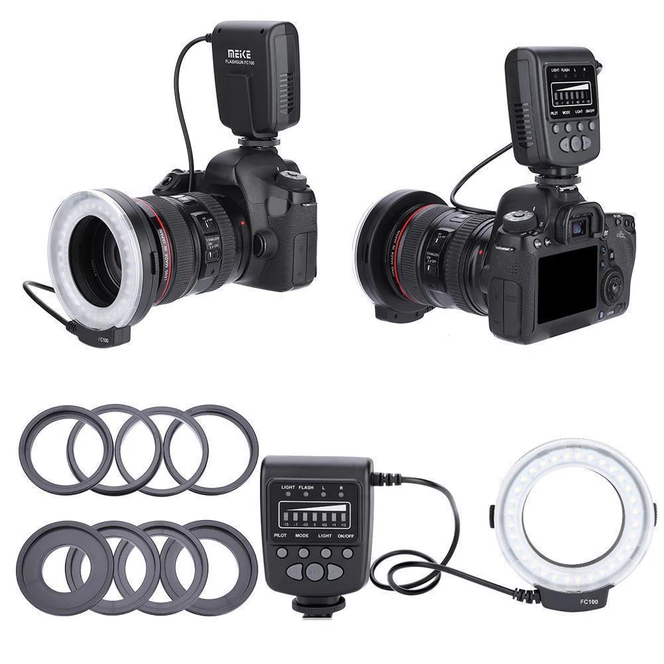 Meike FC-100 LED Macro Ring Flash Light for Canon Nikon Olympus Pentax - Image 4 of 4