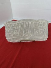VTG Small Pearl Beaded Evening Bag Clutch Creations By Susan Japan Mid-Century