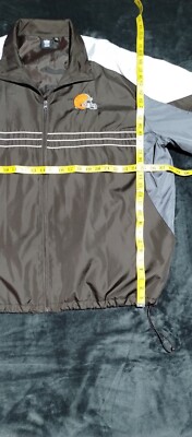 Cleveland Browns NFL Reebok Full Zip Men's XXL Windbreaker Jacket
