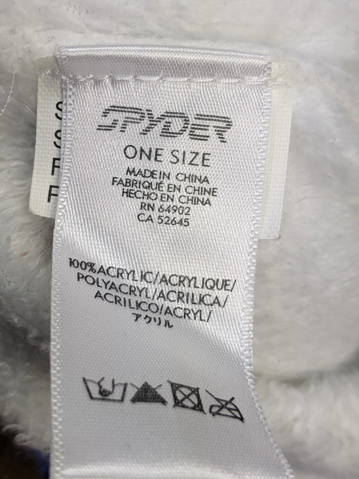 Sombrero tejido Spyder gorro holgado pompón forrado de lana ala rígida talla única suave Foto 2 de 4