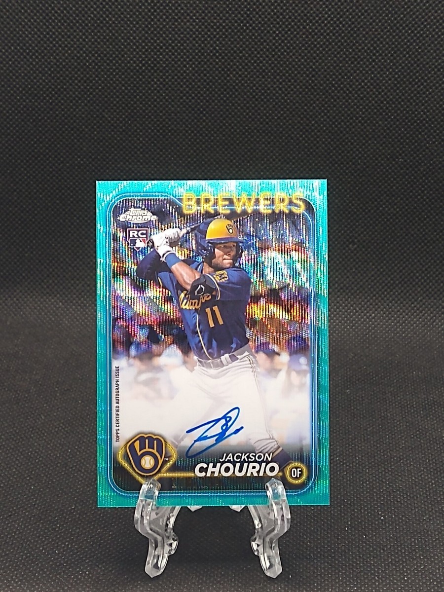 2024 Topps Chrome Jackson Chourio RC Rookie Auto Aqua Wave /199 