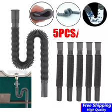 5 Packs Collapsible Flexible Caravan Motorhome Drainage Waste Pipes