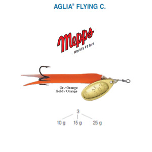Cuiller MEPPS AGLIA FLYING C 10 g Or (Gold) / Orange (Orange)