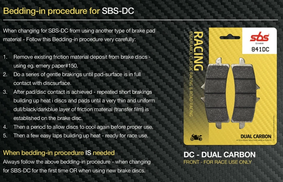 2x Pares de Freno Delantero SBS Doble Carbono Aprilia Dorsoduro 750 2012-2013 706DC Foto 3 de 3