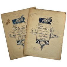 1902 & 1909 Sheet Music MY OWN UNITED STATES Eagle Mountains Palm Trees Sunburst
