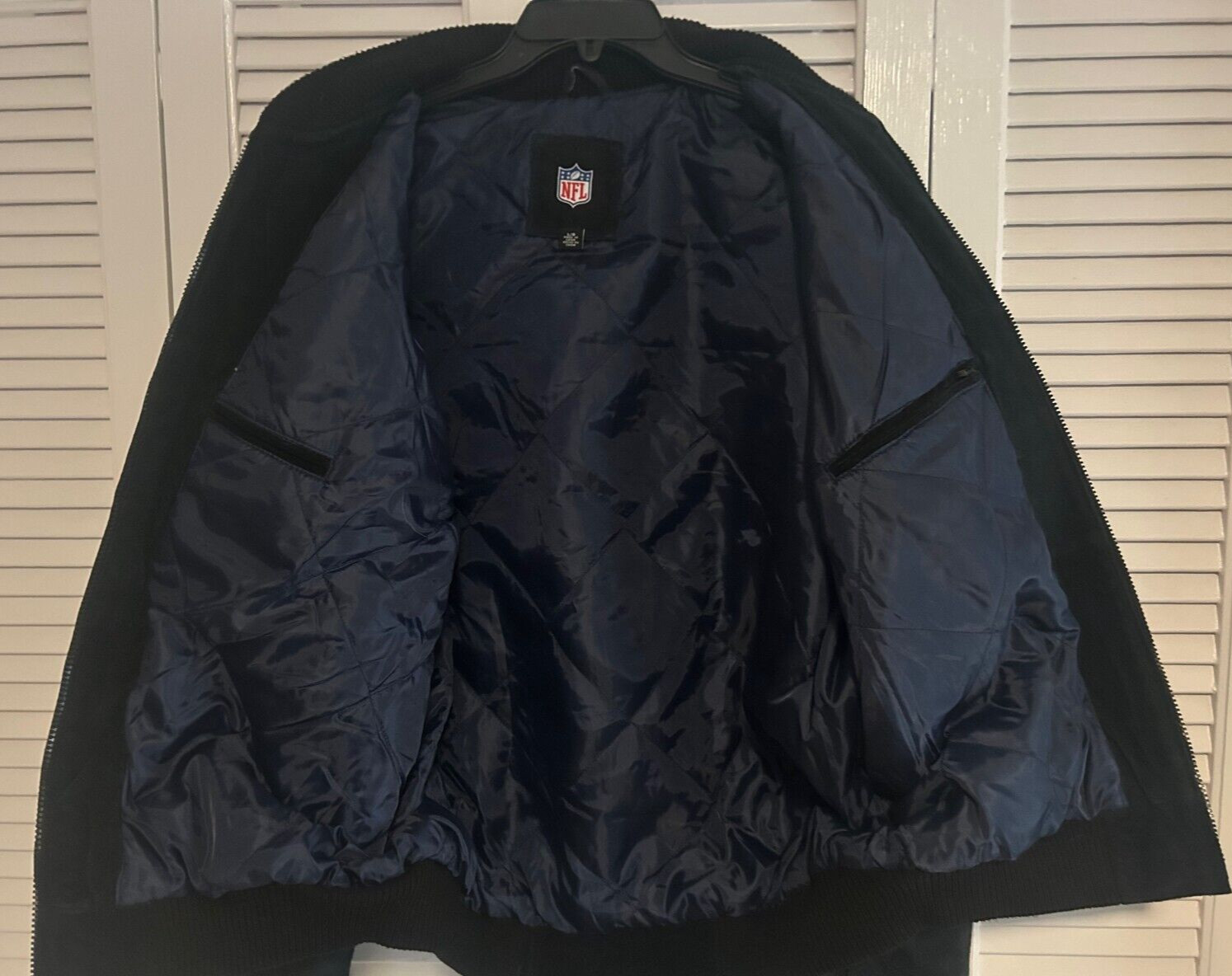 Chicago Bears Leather Shell Jacket Polyester Lini… - image 5