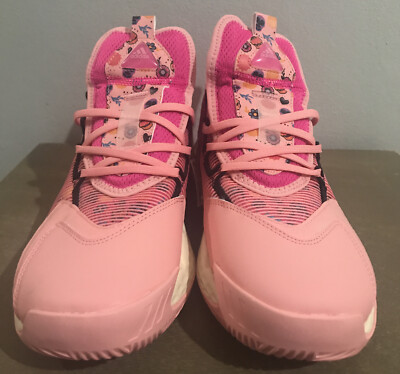 Adidas Pro Boost Low Day of the Dead Pink Basketball Shoes FZ3163 Men\'s Sz 12 Adidas Pro Boost GCA Low Basketball Day Of The Dead FZ3163  main image 2