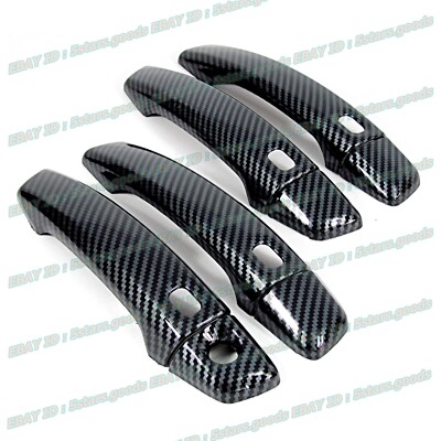 Carbon Fiber Cover Trim For 15-20 Audi A3 Sedan Hatchback Side Smart Door Handle