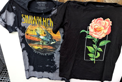 LOT of 2 Shawn Mendez Concert T Shirts Small Medium Like New Official