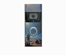 Ring Wrap Skin for Ring 3-4 Video Doorbell Protective cover decal Space Man 