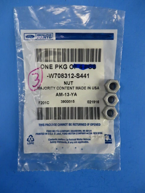 FORD W708312-S441 NUTS ~ (3 PIECES) NEW | eBay