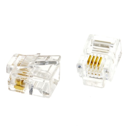 10 X RJ11 Sertissage Bouts pour ADSL ou Autres Téléphone Routeur Câble / 6P4C 4 - Photo 2/6