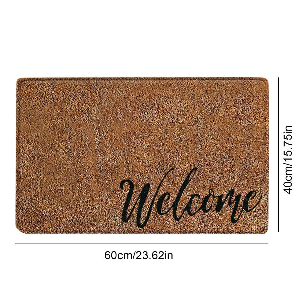 3Pcs Cute Animal Letter Entrance Rugs NonSlip Front Doormats Indoor