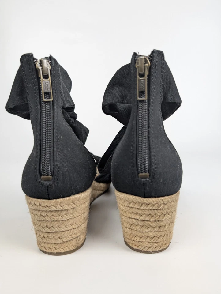 Ugg Australia Traci Alpargata Tobillo Arco Cuña Zapatos Negro Talla 9 Resort Playa Foto 4 de 4