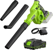 Leaf Blower Cordless with Battery and Charger, 20V Electric Leaf Blower 120MPH S