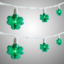 St. Patricks Day Shamrock String Light Set of 20 Indoor/Outdoor Party Decoration