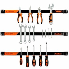 Set of 3 Wall Mount Magnetic Bar Kitchen Knife Workshop Tool Holder Storage Rack