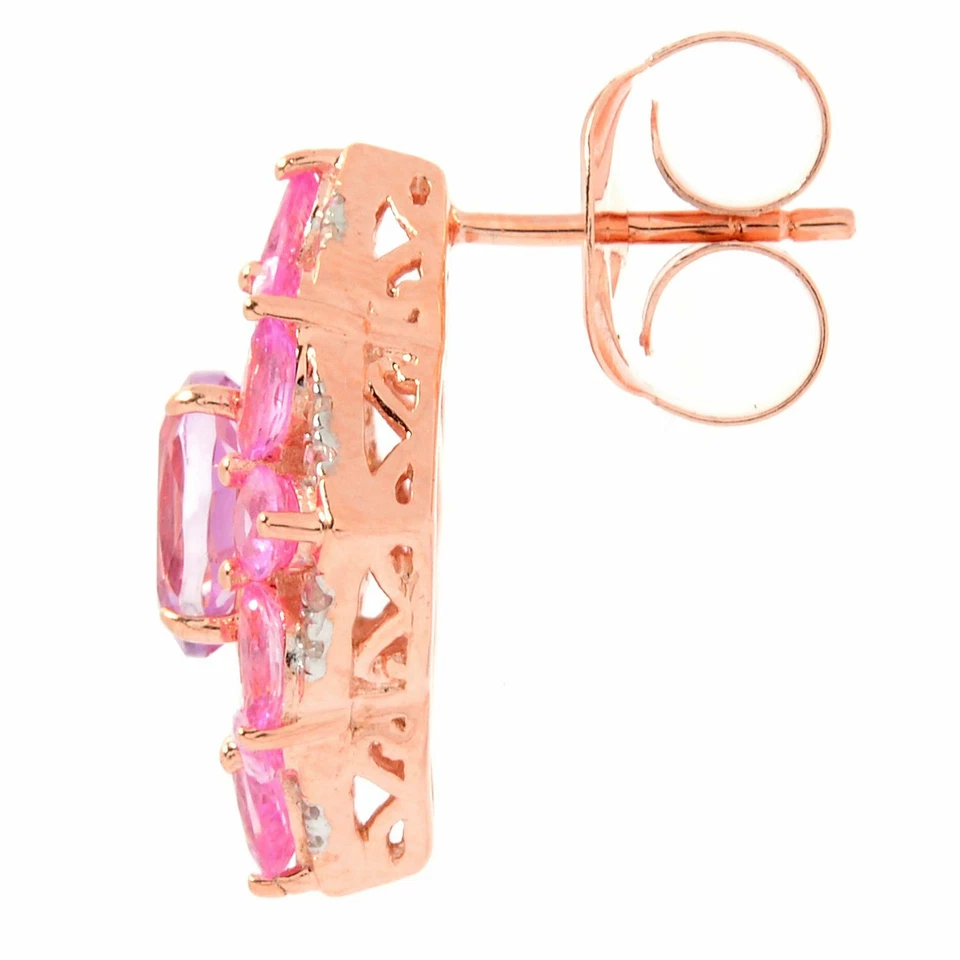 Pendiente Meher's 7.24ctw Kunzita, Zafiro Rosa, Rubí y Circón Gemas Agotado Foto 2 de 3