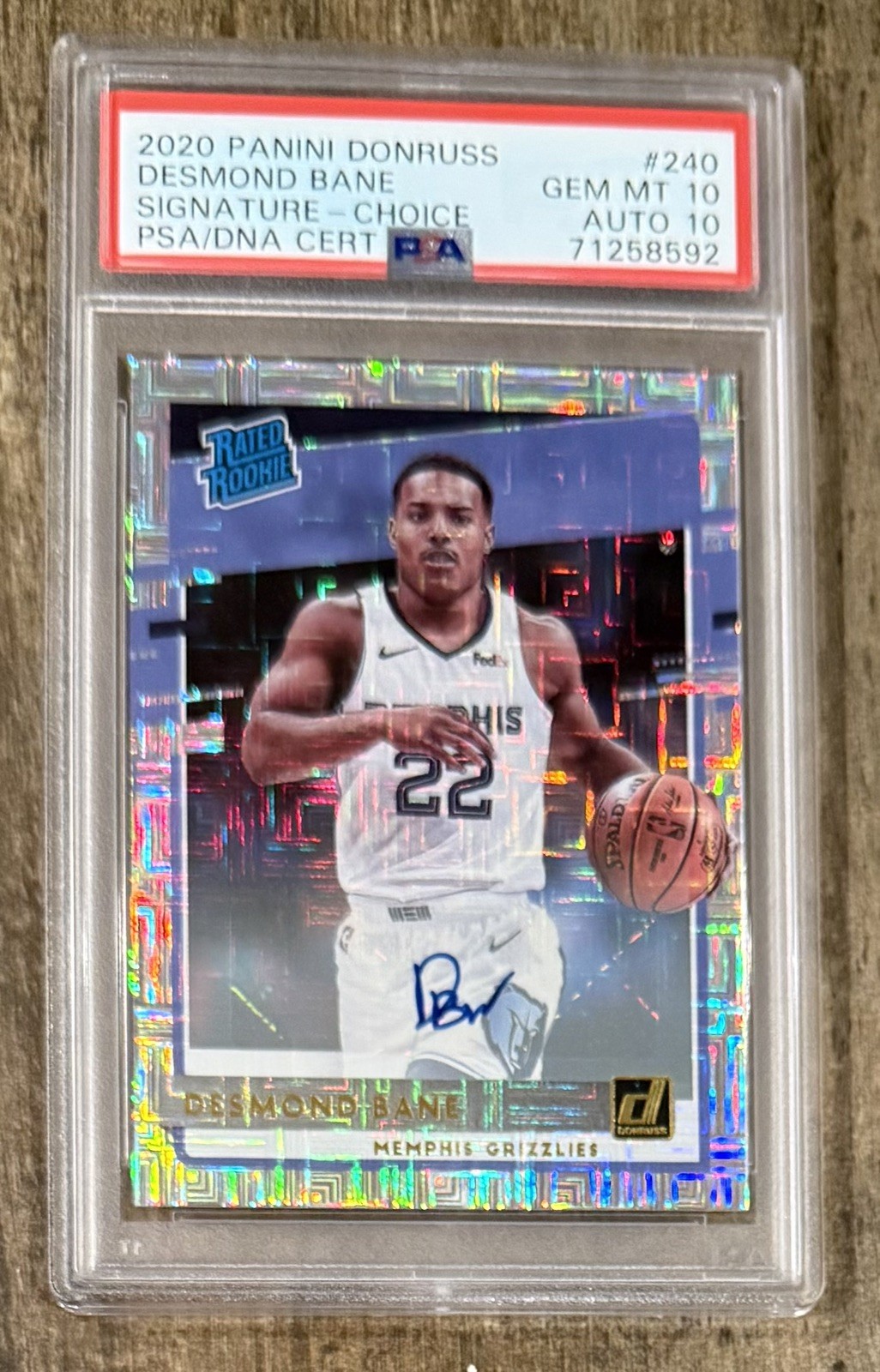 2020 DONRUSS DESMOND BANE AUTO PSA 10 RC💎SIGNATURE CHOICE ROOKIE📈Magic🏆RC