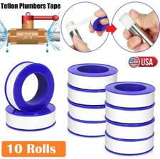 10PCS Teflon Plumbers Tape Pipe Sealing Plumbing Thread Tape 1/2 Inch W USA