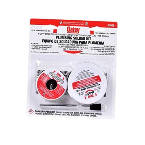 Oatay Plumbing Solder Kit, 1/4 lb solder and 1.7 oz flux