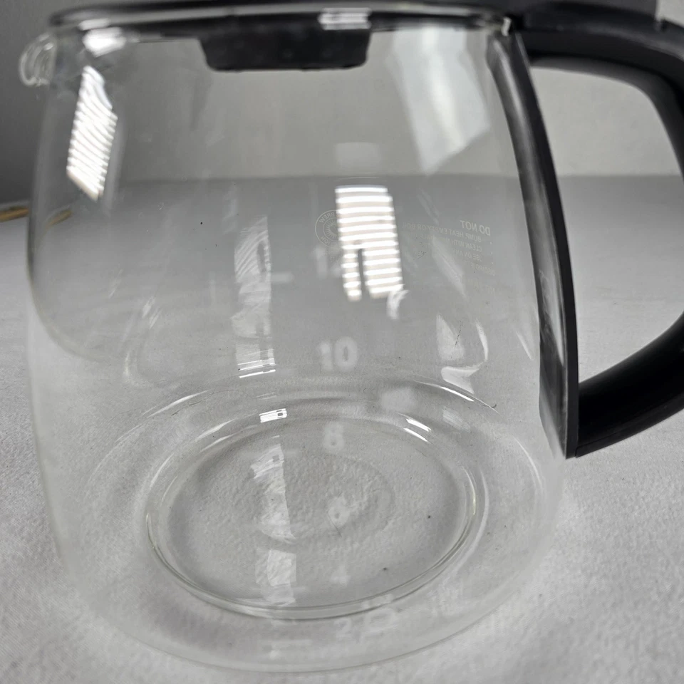 Cafetera de vidrio Medelco jarra para preparar café 12 tazas mango negro cafetera por goteo GL312 Foto 2 de 4