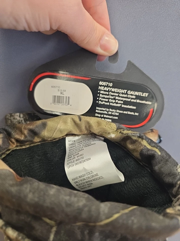 Rocky Outdoor Gear Heavyweight Gauntlet Waterproof Camo Gloves XL NWT Hunting  - Image 4 of 4