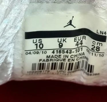 Zapatos Nike Jordan CMFT Viz Air 11 Candy Cane para hombre talla 10 Foto 3 de 4