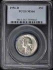 1956-D 25C Washington Quarter PCGS MS66