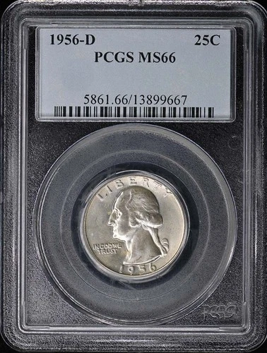 1956-D 25C Washington Quarter PCGS MS66