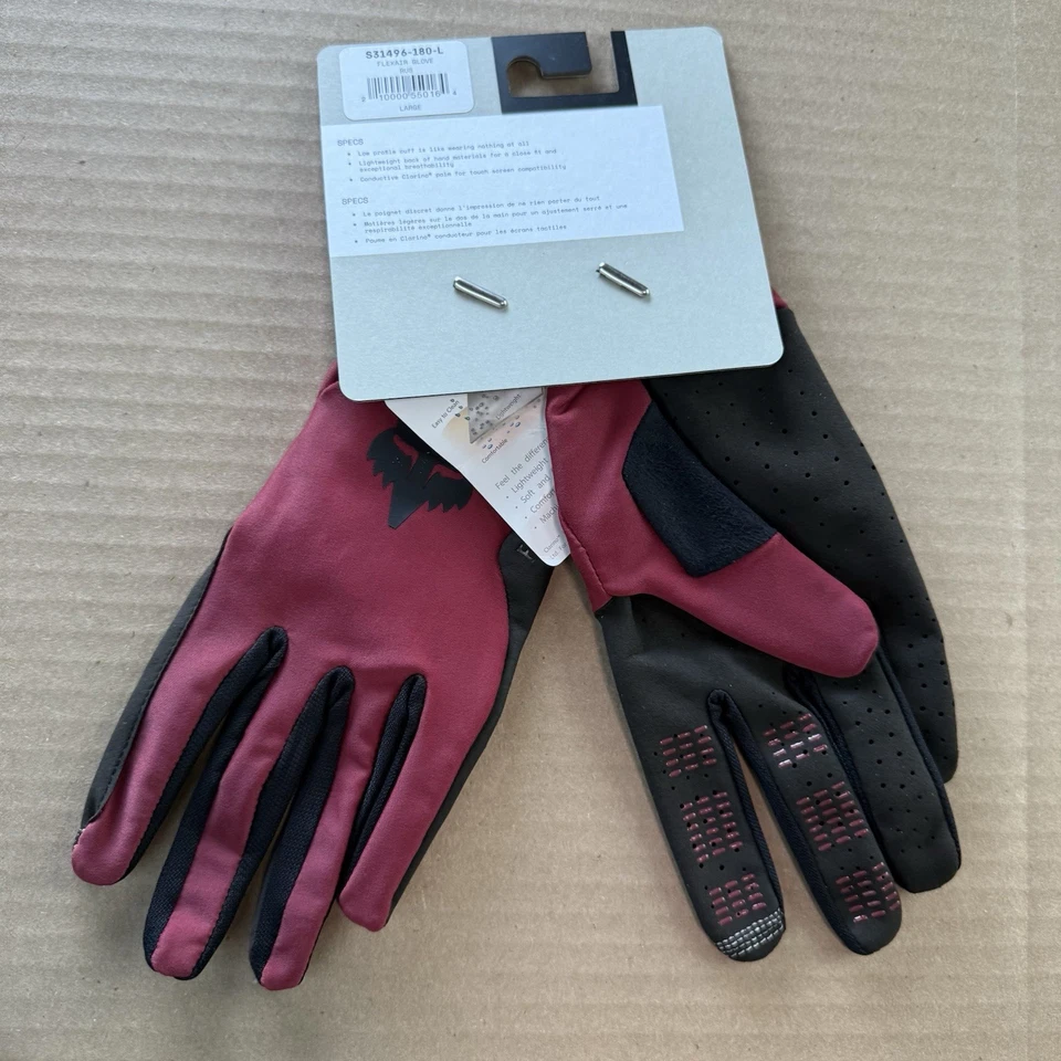Nuevos guantes Fox Racing para hombre Flexair MTB bicicleta de montaña L $45 malla elástica oxidada Foto 2 de 4