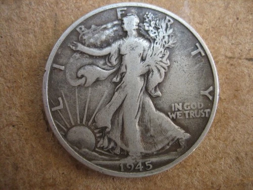 1945 S. USA Half Dollar Rare & Fine Silver Coin.
